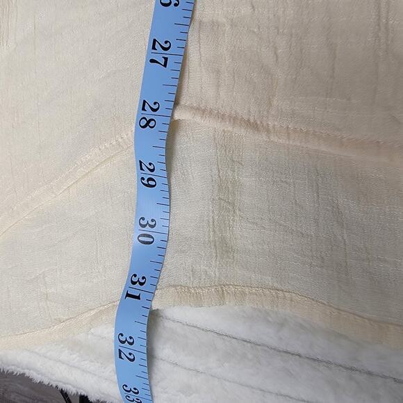 Umgee USA Cream Gauze Crinkle Tunic Dress Handkerchief Hem Women’s M Peasant - Picture 7 of 9